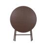 Buy cheap 31.5 Inches Plastic Folding Tables Rustproof Steel Legs Natural aRattan Color from wholesalers