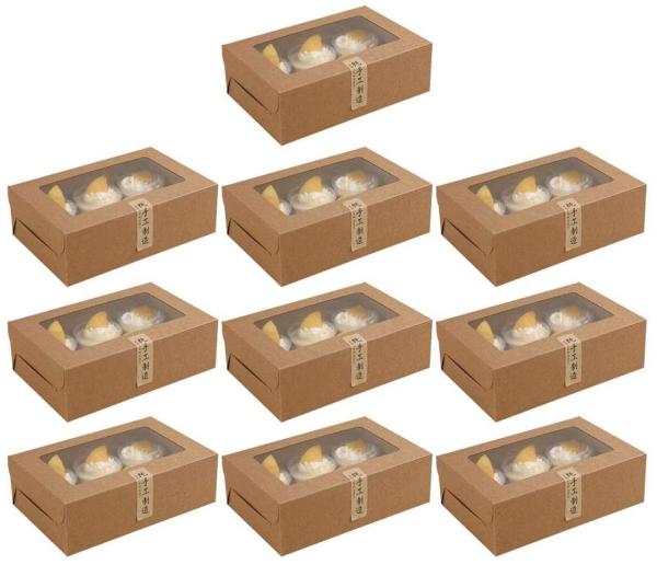 Buy cheap 6 Hole Clear Window Muffin Bakery Cardboard Cake Boxes from wholesalers