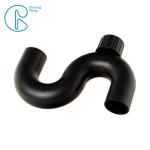 PN6 50 75 110mm HDPE Drainage Fittings Siphon P Trap With Inspection Hole