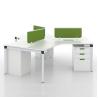 Buy cheap 120 Degree Office Workstation Desks Table 25mm 4 Seater Workstation from wholesalers