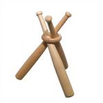 wooden min baseball bat Rack color Mini baseball bat stand with dark brown color