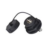 IP67 Industrial Ethernet Connector , USB 2.0 Female Connector With Cover