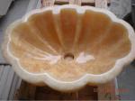 Bathroom Elegant Marble Sink / Natural Stone Basin For Indoor Decoration