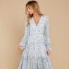 Buy cheap Slim Fitting Women Dress Floral Print Loose Mature Women Casual Maxi Dress Vestidos Clothes Summer Womens Dress from wholesalers