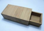Handmade Natural Color Packaging Bamboo Gift Box , Bamboo Wood Box With Hinged