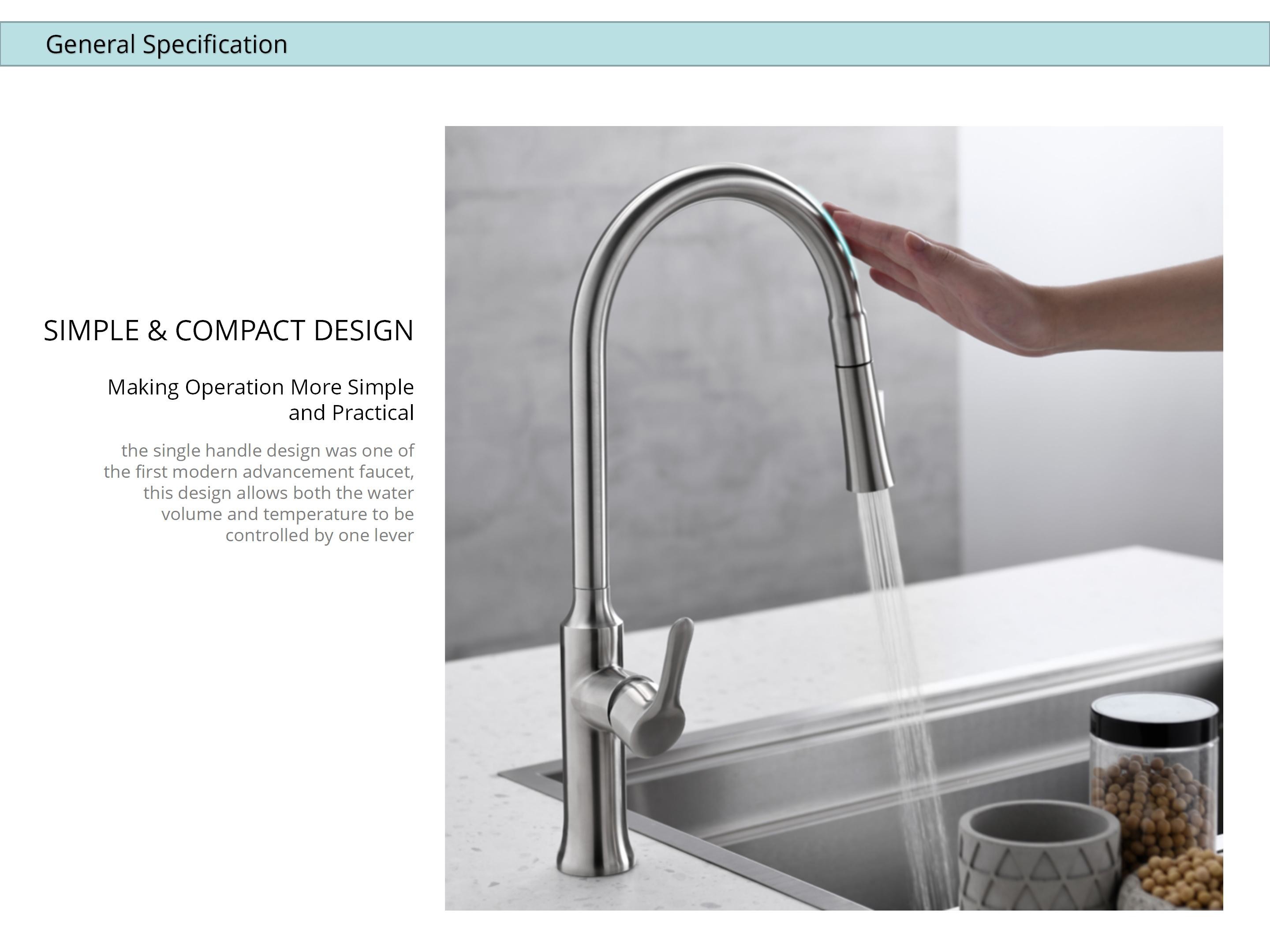 CUPC Hose Extendable Kitchen Sink Tap