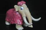 Mammoth Elephant Collectible Vinyl Toys With Long White Tooth 8*7*5cm