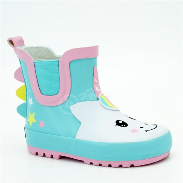 Buy cheap Anti Impact Printed Rain Boots , ISO14001 Girls Ankle Rain Boots from wholesalers