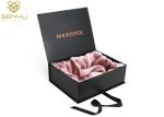 Black Thick Christmas Recycled Cardboard Gift Boxes With Lids Hair Extension