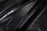 Black 137cm Faux PU Solid Smooth PU Leather Semi Finished