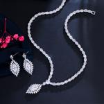 Wholesale Jewelry Set CZ Pendant Necklace Crystal Cubic Zircon Necklace Earrings