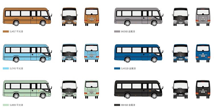 Luxury Diesel Engine 19 Seats Mini Bus Coaster Bus with and Curb Weight of 4100kg