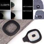 Factory Price LED Lighted Beanie Cap Hip Hop Men Knit Hat Winter Warm Hunting