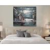 Buy cheap Abstract Houses Boat Dock Canvas Wall Art Paintings For Living Room from wholesalers