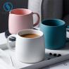 Buy cheap EU Takeaway Fast Food Blue Pink Colored Ceramic Mugs OEM from wholesalers