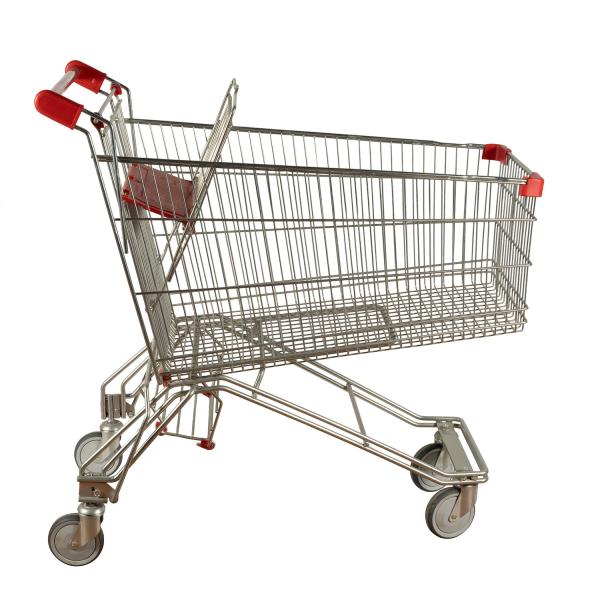 Buy cheap Russian Style Metal Grocery Cart Trolley 110kgs Loading Capacity With Beer Rack from wholesalers