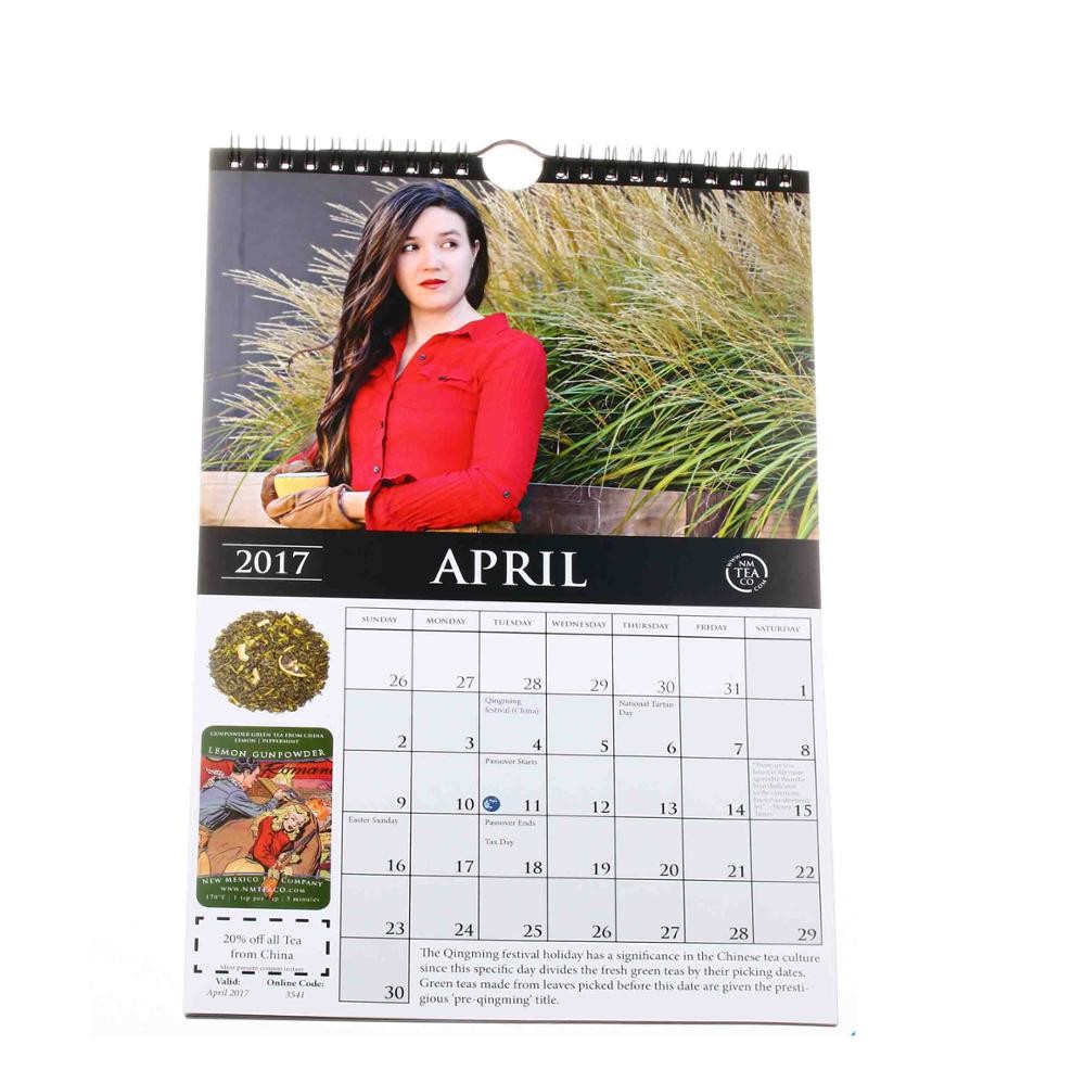 Unique Fashion Giant Monthly Wall Calendar Coated Paper With Hanger