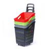 Buy cheap Supermarkets Plastic Trolley Basket Customized Shopping Basket For Easy Carrying from wholesalers