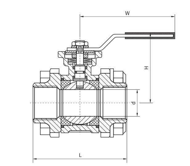 Xtv 3-Piece Full Port Manual Stainless Steel 3PC Ball Valve