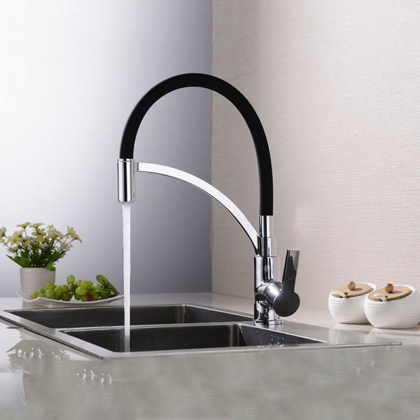 Buy cheap Chrome Lever Handle Kitchen Tap Hot And Cold Flexible Colorful Hose from wholesalers