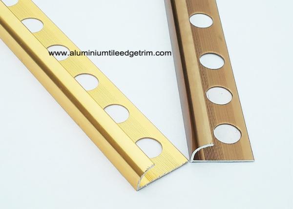 Buy cheap Durable Kitchen Metal Aluminium Tile Edge Trim 10mm For Backsplash from wholesalers