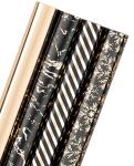 Black Style Striped Kraft Wrapping Paper 10m Roll Christmas Wrapping Paper OEM