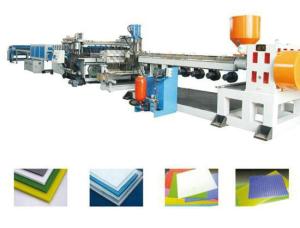 Wholesale PP PE PC Hollow Gride Plastic Board Extrusion Line , Hollow Board Plastic Machinery from china suppliers