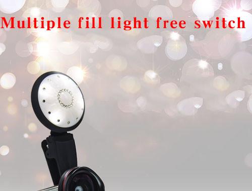 Buy cheap Optical Glass Lens For Close Up Photography 16mm 2 In1 Fill Light Phone Lens Kit With Clip from wholesalers