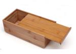 Natural Color Bamboo Gift Box , Bamboo wood Handmade Gift Box With Hinged Lid