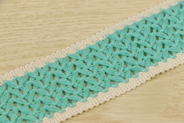 Buy cheap Voluminous Decorative Cloth Tape , Ethnic Aqua Cotton Twill Tape Braid Webbing from wholesalers