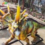 110VAC Fiberglass Animatronic Life Size Dinosaur Statues Styracosaurus Model