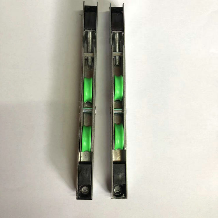 UPVC Sliding Door Roller Double Wheel Zinc Plating Pulley 158mm Length for Door Window