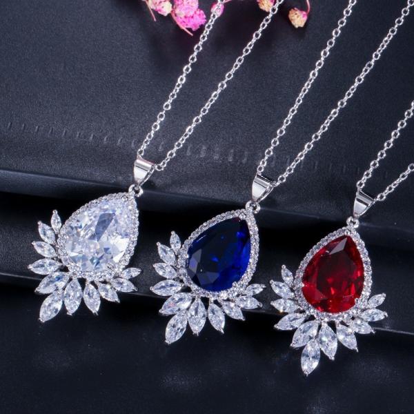 Buy cheap Fashion Necklace Sets Rhinestone Wedding Jewelry CZ Crystal Necklace and Earring Sets Big Wedding Jewelry Sets from wholesalers