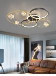 Modern Simple Round Led Ceiling Light Minimalist Living Room Bedroom Black Gold