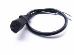 Best 3pin C13 black extension power cord without stopper 0.5m-10m copper power