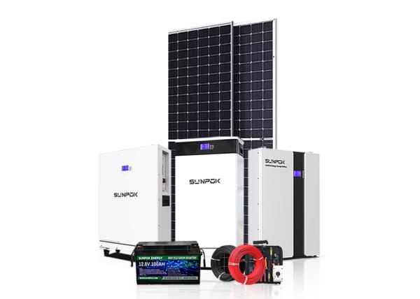 Hybrid Industrial Home Solar Energy System 3kw 3000w 5kw 10kw With Lithium