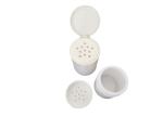 100ml Capacity Plastic Opaque White Spice Jars Flip Top Cap