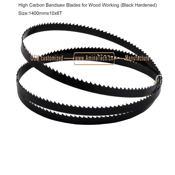 Buy cheap High Carbon Bandsaw Blades for Wood Working (Black Hardened) Size:1400mmx10x6T from wholesalers