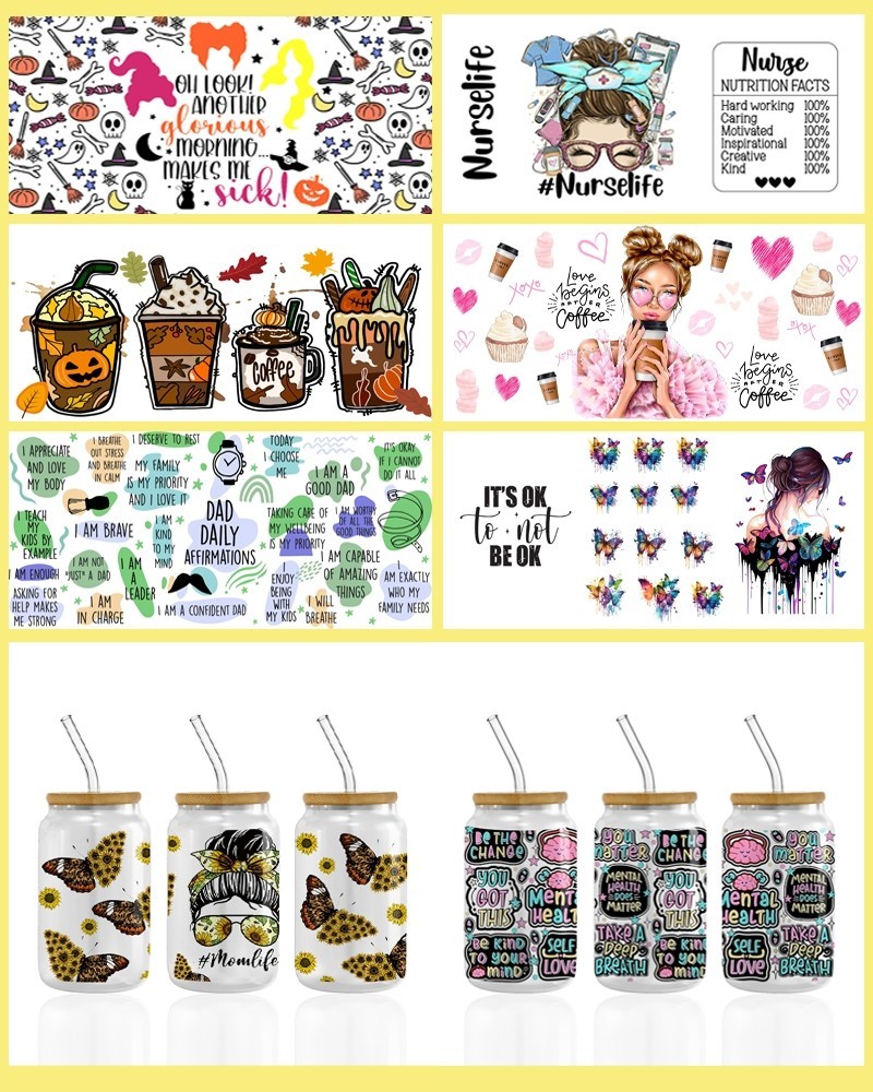 Wholesale Custom Designs Cartoon Printing Transfer Stickers Cartoon DTF Heat Transfer For Clothing
