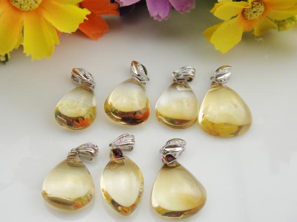 Buy cheap Wholesale 925 Sterling Silver Citrine Gemstone Semi Precious Stone Jewelry Pendant 7pcs from wholesalers