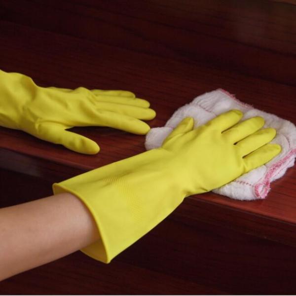 Buy cheap Dip Flocklined Household Reused Latex Kitchen Gloves from wholesalers