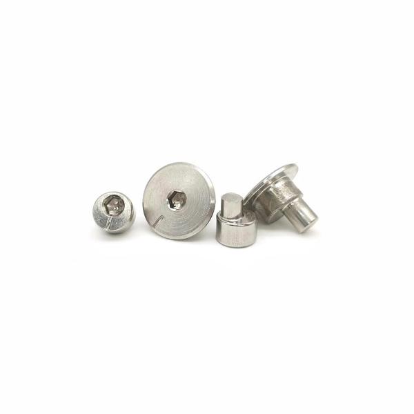 Buy cheap Non Standard Hexagonal Eccentric Nail 304 Stainless Steel Solid Flat Round Head Step Rivet Fastener Connector from wholesalers