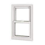 White PVC Double Hung Windows Heat Insulation UPVC Profile Windows ODM