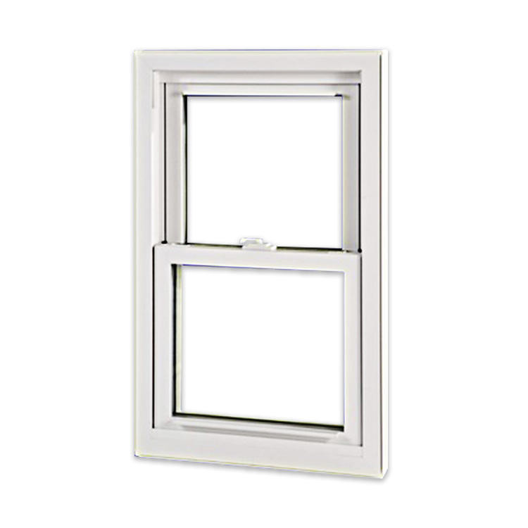American Style PVC Frame Double Hung Vinyl Windows Heat Insulation Low E Vinyl Windows