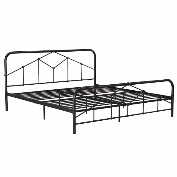 Buy cheap Simple King Size Iron Bed Luxury Style Electrostatic Powder Coating from wholesalers