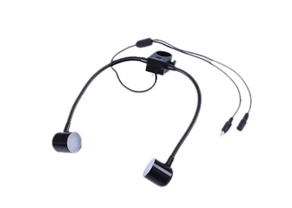 Microscope Dual Gooseneck Light Source , Fiber Optic Microscope Light For Pillar