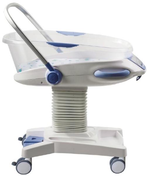 Buy cheap Hospital Child bed baby crib Hydraulic System Control 25kg Load Hospital Baby Trolley White from wholesalers