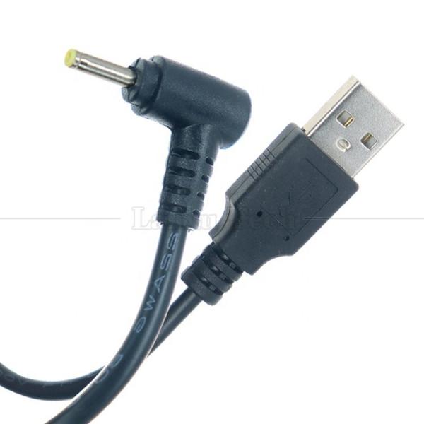 Buy cheap 90 Degree Right Angle Black White 24AWG 2A Charging Current 1m USB to 2.5x0.7mm DC Charger Cable from wholesalers
