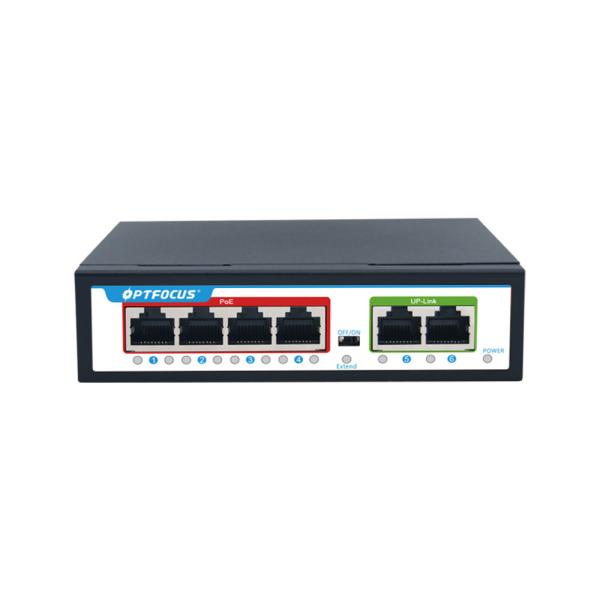 Buy cheap Customized 4 Port Poe Switch 20km 4*10/100Mbps POE Port + 2*10/100Mbps Uplink Port from wholesalers