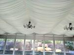 10*10M Red PVC Roof Cover with Glass Windows and Interior Decoration for Outdoor